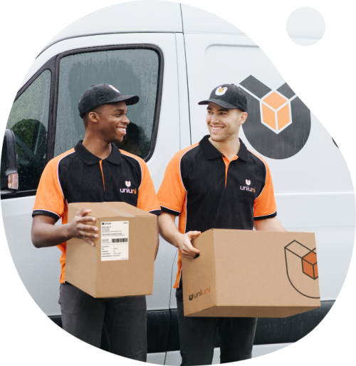 UniUni • Two UniUni Delivery Drivers Delivering Packages